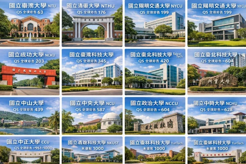 2026年最新台灣所有國立大學排名&台灣私立大學排名整理
  