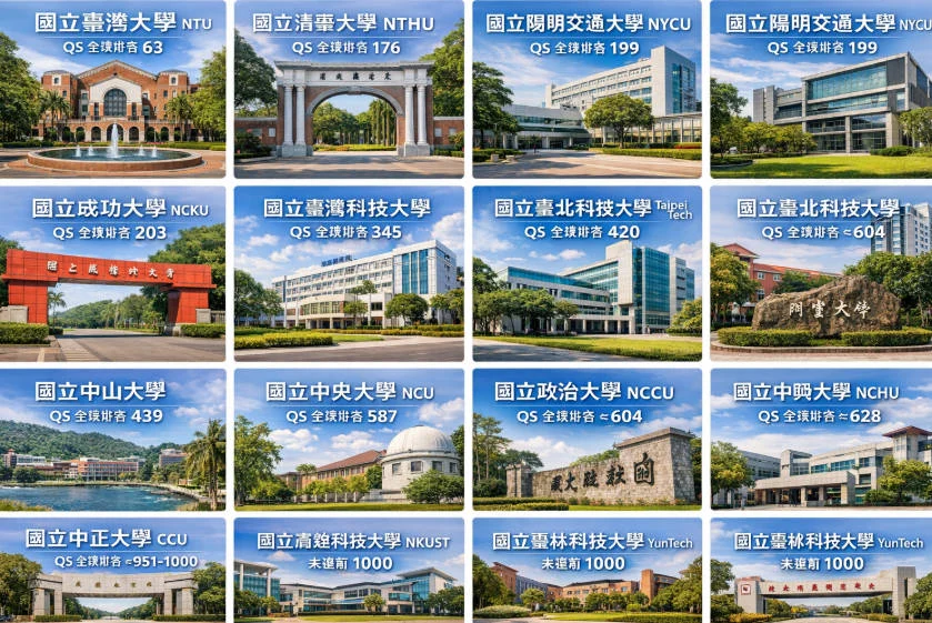 台灣所有國立大學